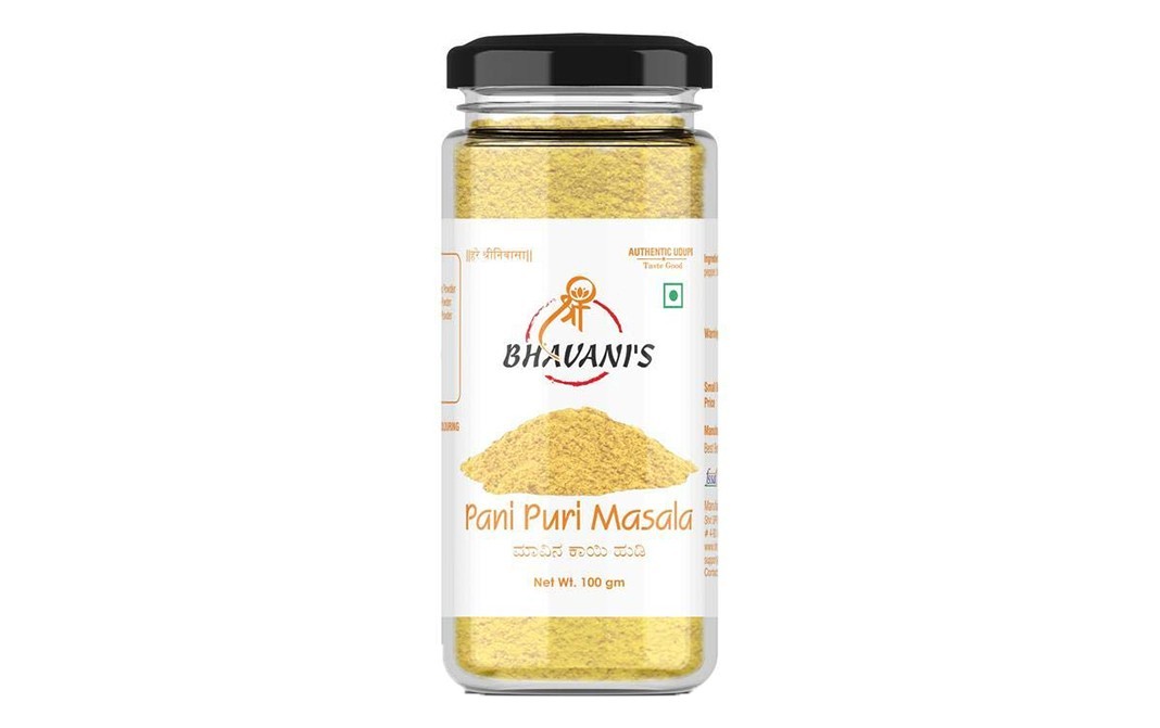 Bhavani's Pani Puri Masala    Glass Jar  100 grams